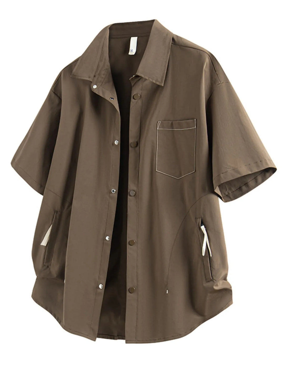 Men's Full Size Snap Down Short Sleeve Shirt Plus Size