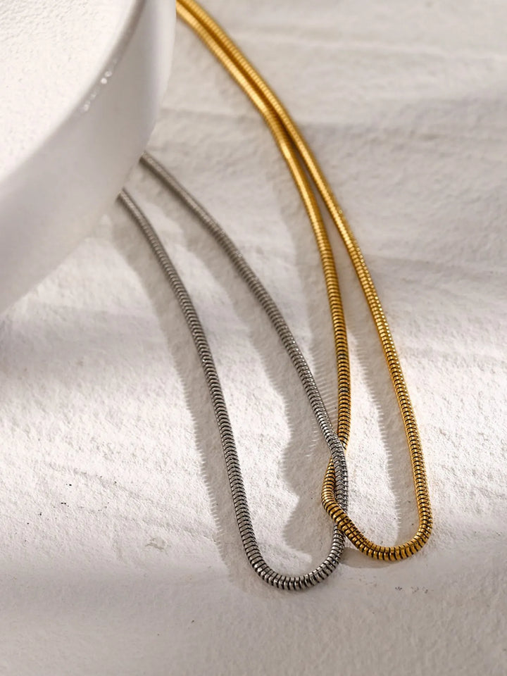 18K Gold-Plated Stainless Steel Two-Tone Necklace