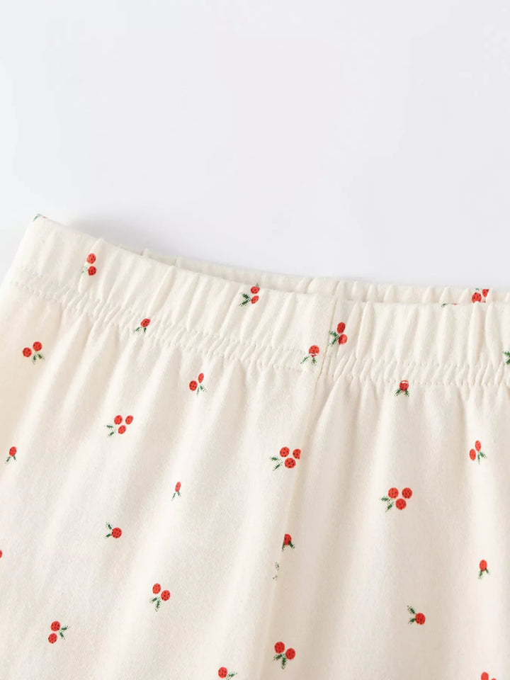 Children's Bunny Embroidered Top & Capri Leggings Set