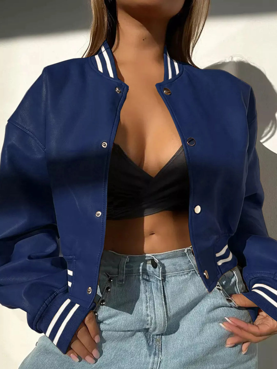Snap Down Long Sleeve Jacket