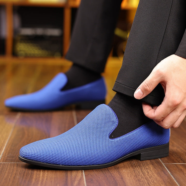 Casual Pointed-toe Leather Shoes Mens Breathable Formal Footwear