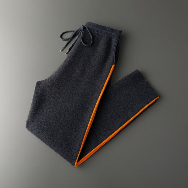Thickened Assorted Colors Cashmere Men's Casual Loose Knitted Casual Pants