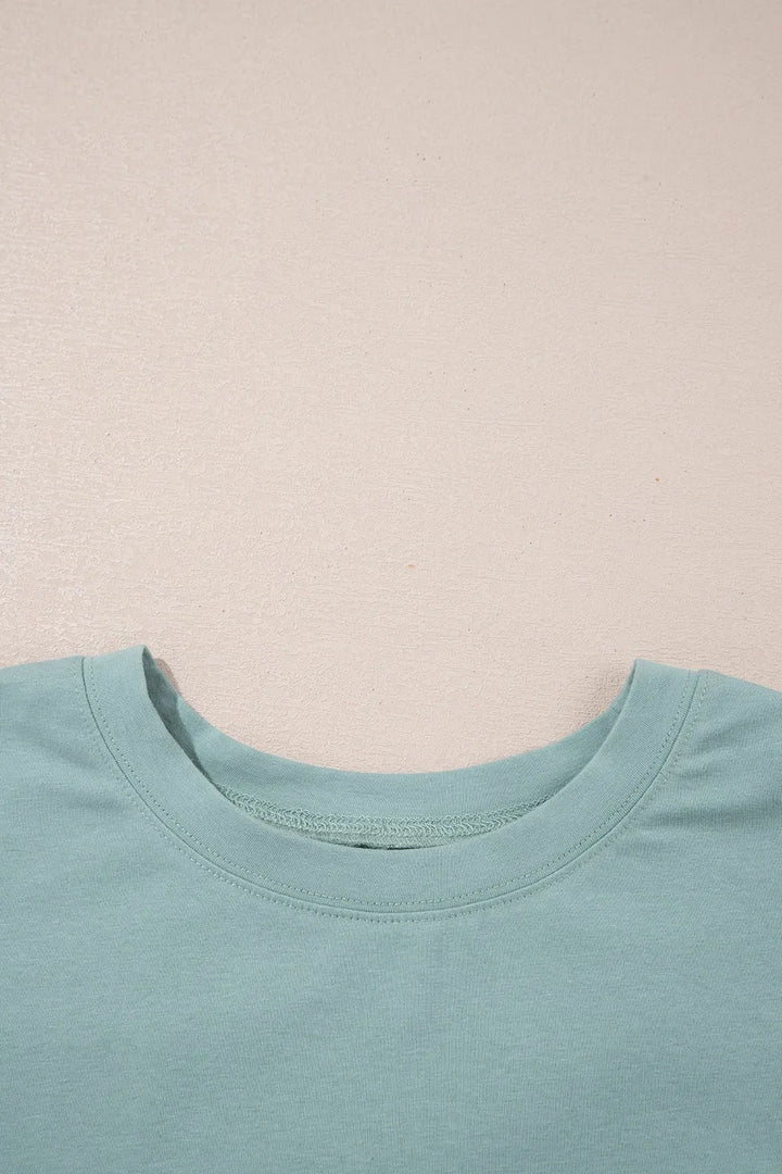 Frayed Denim Star Patched Oversize T Shirt