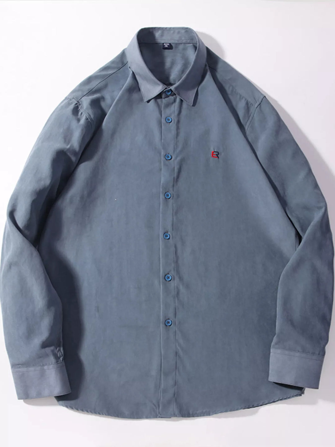 Men's Full Size Casual Button Up Long Sleeve Shirt Plus Size