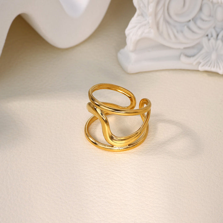 Creative Alien Big Wave Open Ring For Women