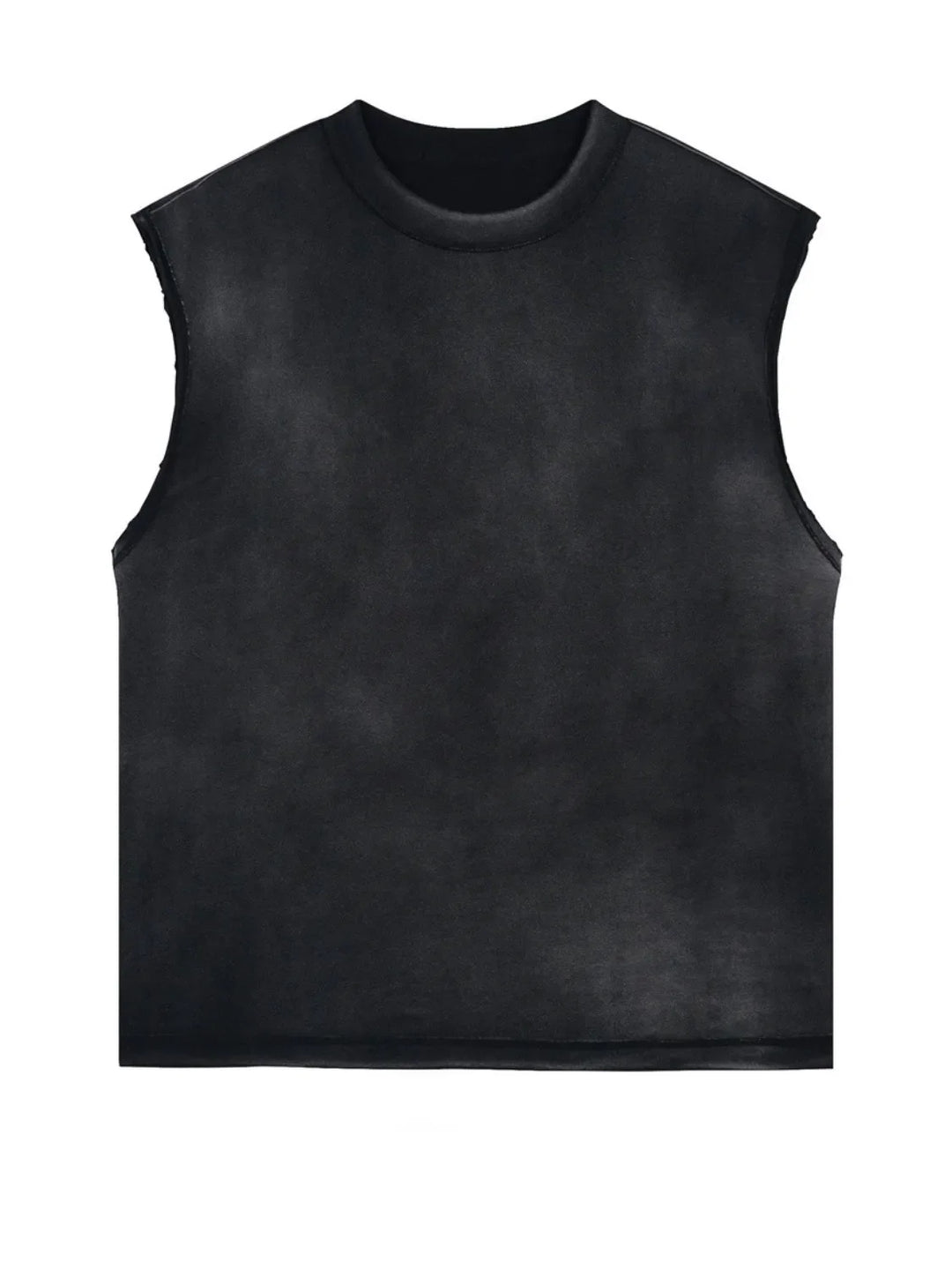 Men's Washed Round Neck Sleeveless Top