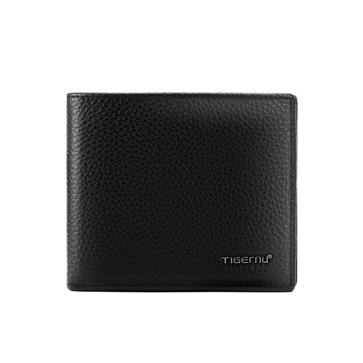 Mens Large-capacity Multi-card Short Leather Wallet