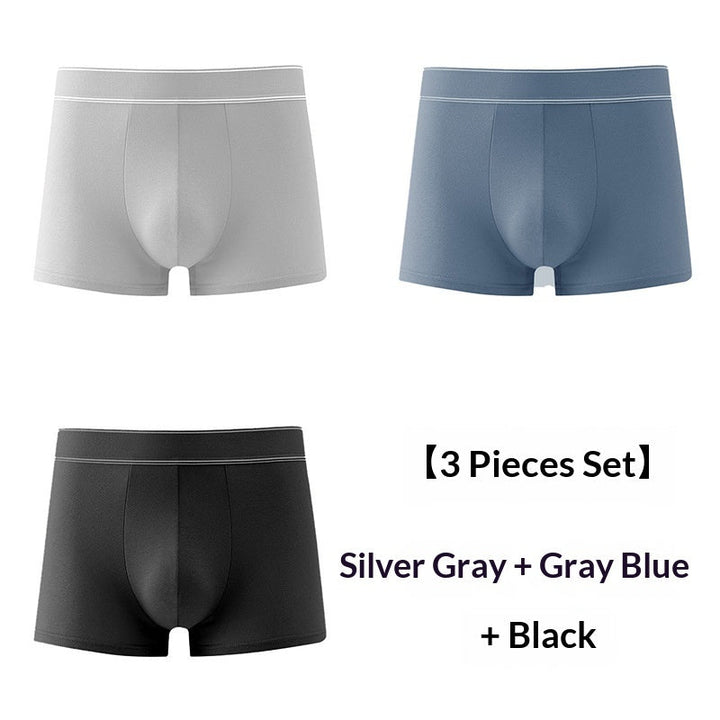 Mens Cotton Boxer Briefs, Simple And Elegant, With Graphene Antibacterial Properties