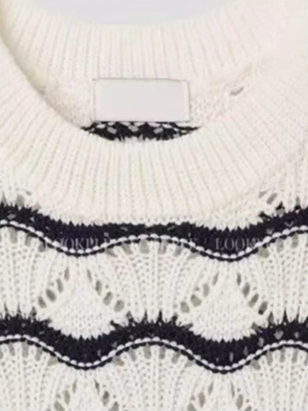 Men's Plus Size Wavy Stripe Contrast Knit Top