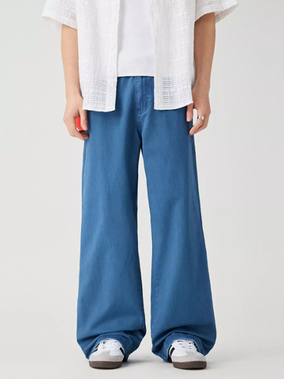 Men's Wide Leg Pants with Pockets