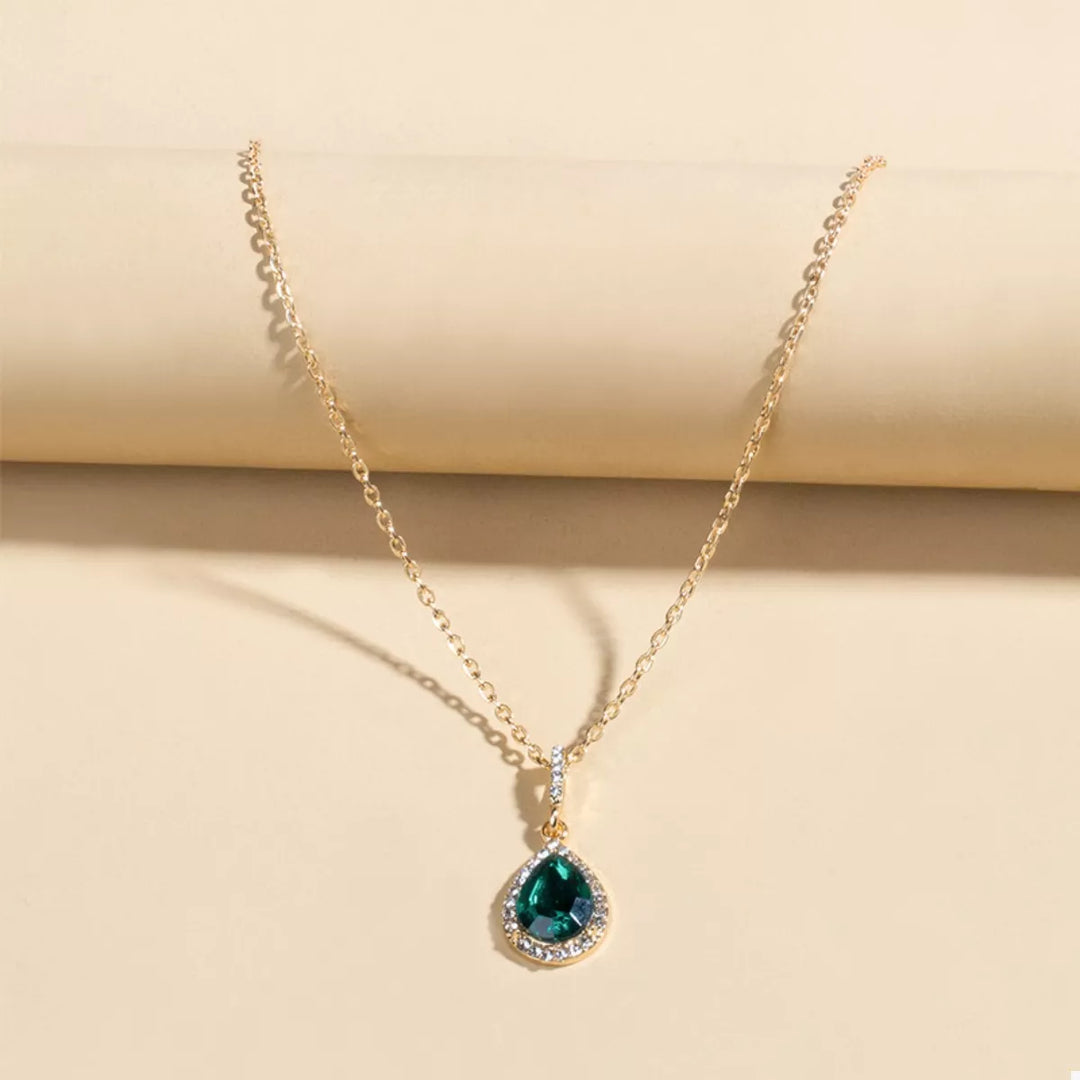 18K Gold-Plated Teardrop Pendant Necklace
