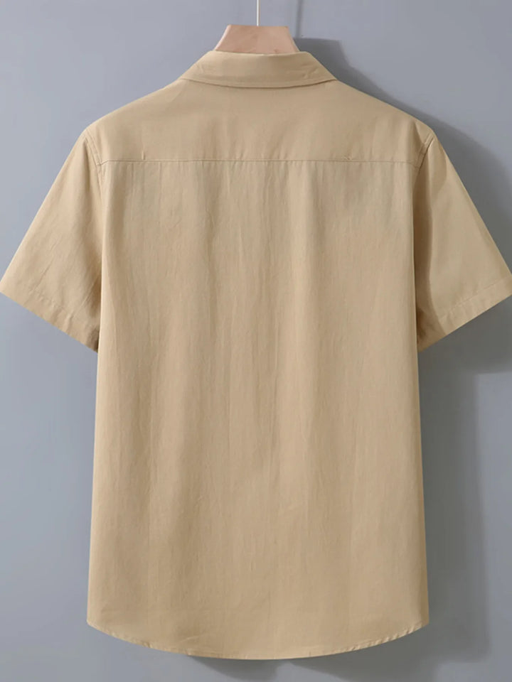 Men's Plus Size Button Up Short Sleeve Shirt