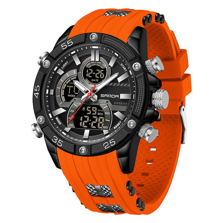 Multifunctional Mens Electronic Watch Waterproof, Luminous, With Alarm