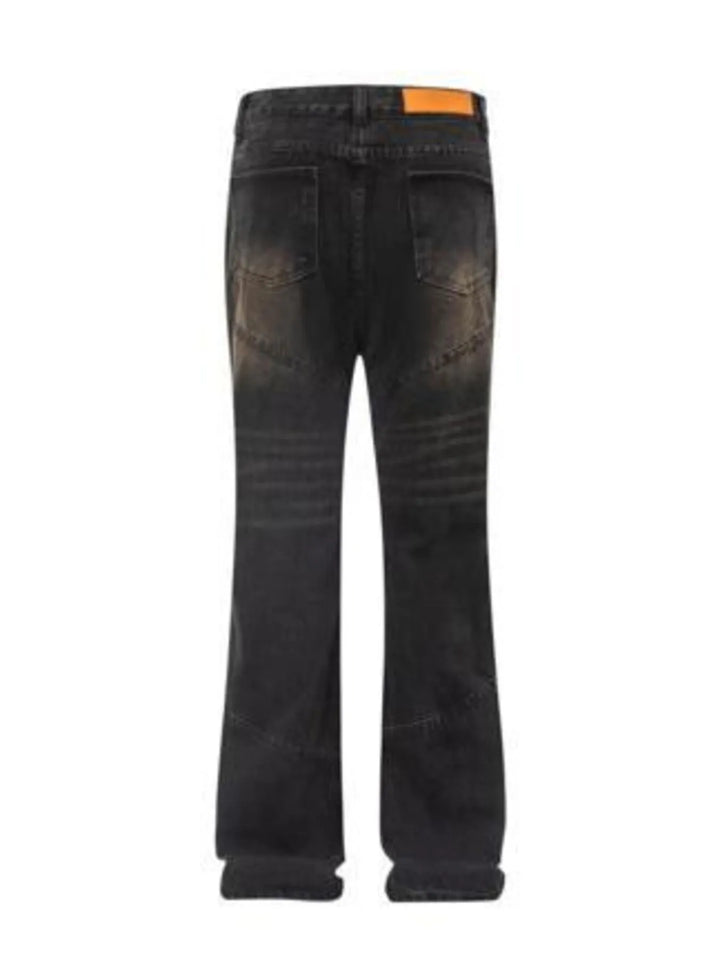 Men's Full Size Vintage Wash Bootcut Denim Jeans Plus Size