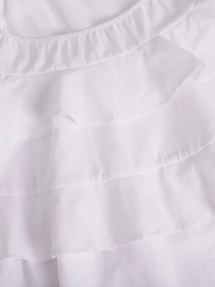 Ruffle Layered Tie Shoulder Cami Dress