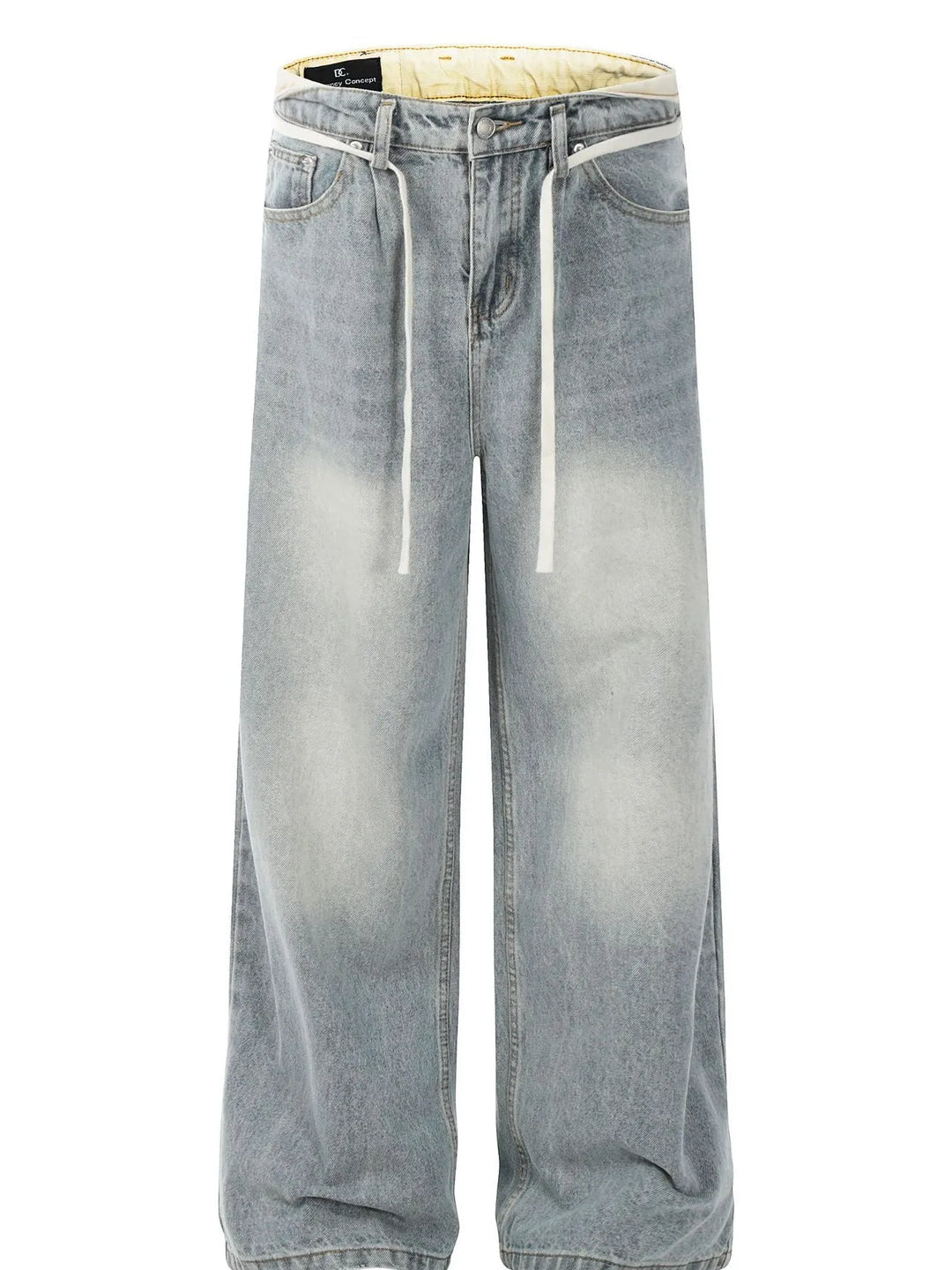 Men's Washed Wide-Leg Jeans