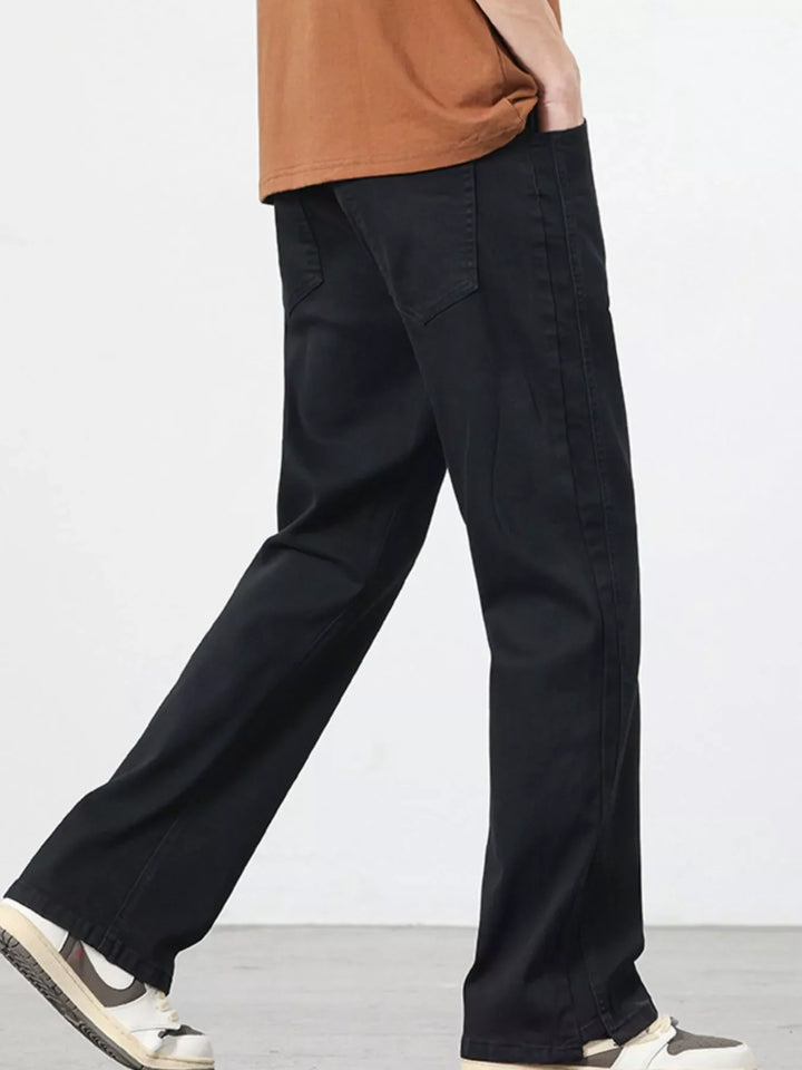 Men's Full Size Straight Leg Jeans Plus Size