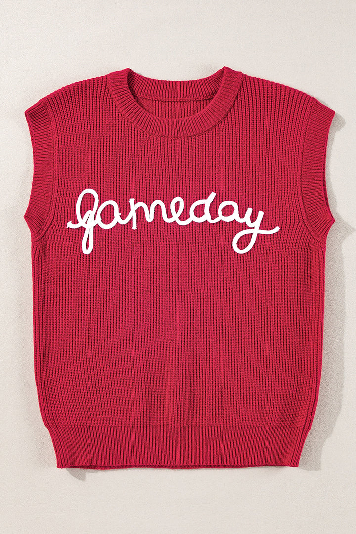 Racing Red Game Day Rugby Football Season Sweater Vest