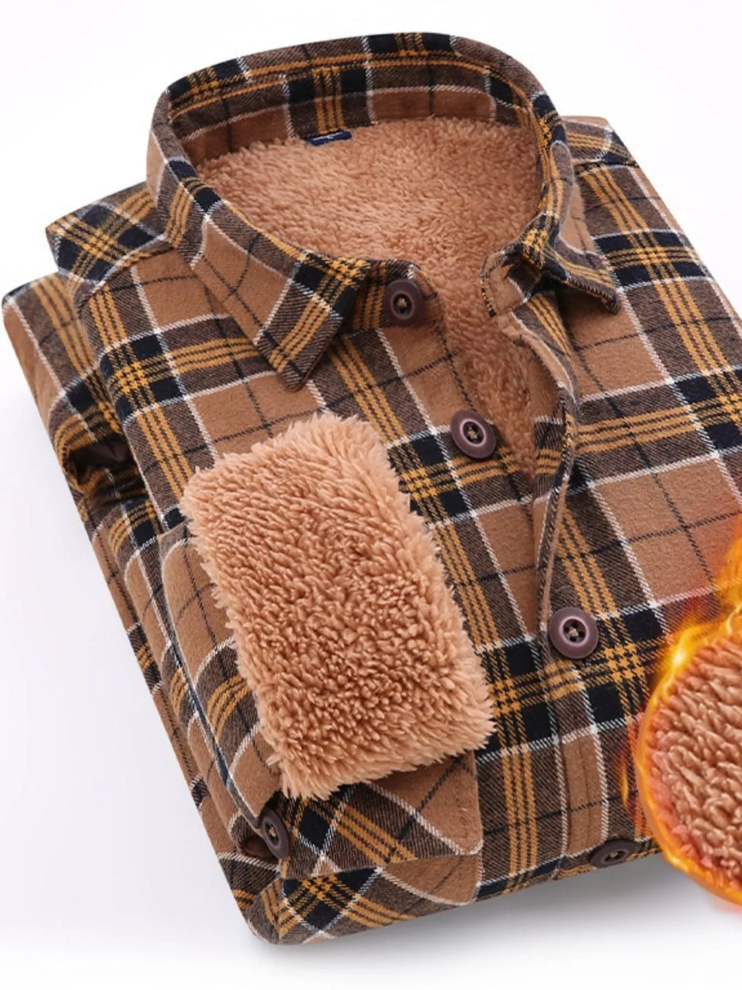 Men's Plus Size Casual Plaid Button Up Shirt