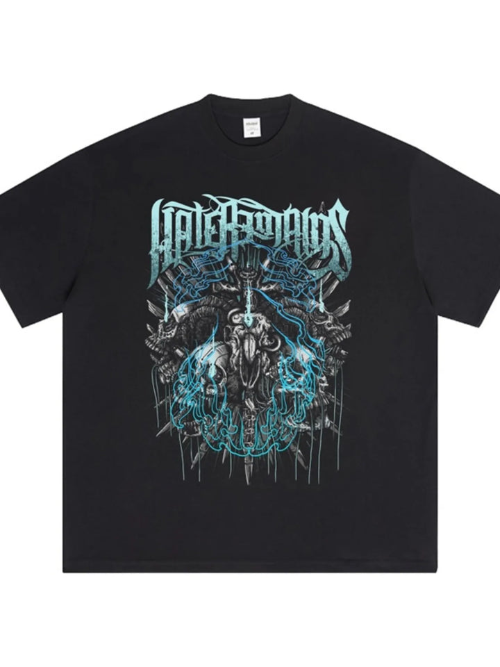 Men's Graphic Round Neck Short Sleeve T-Shirt