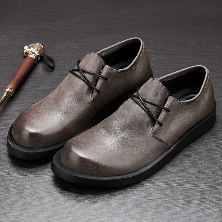 Mens Breathable Casual Leather Shoes