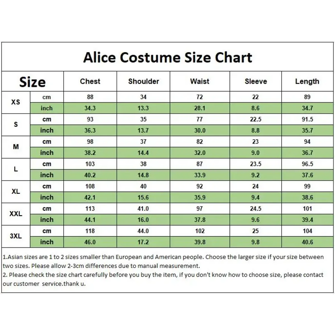Madness Returns Alice Cosplay Costume Dress with Apron and Wig for Women
