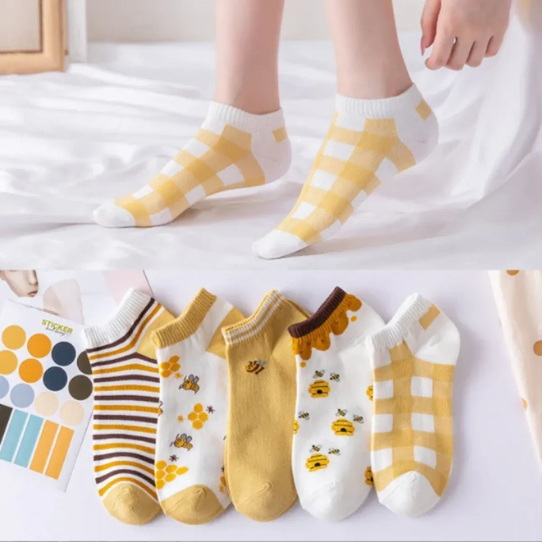 Ankle Boat Socks for Women - Breathable Spring Autumn Casual Socks