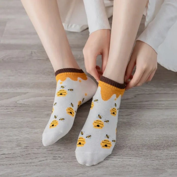 Ankle Boat Socks for Women - Breathable Spring Autumn Casual Socks