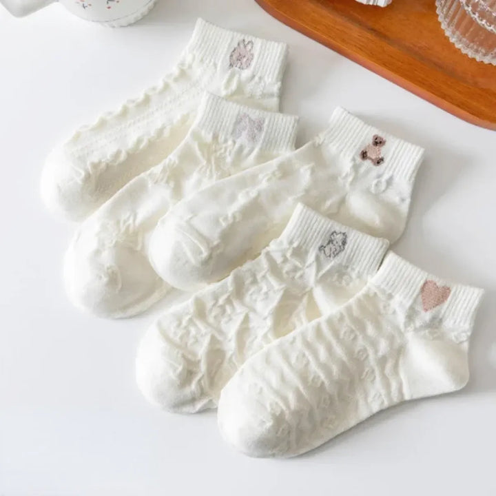 Ankle Boat Socks for Women - Breathable Spring Autumn Casual Socks