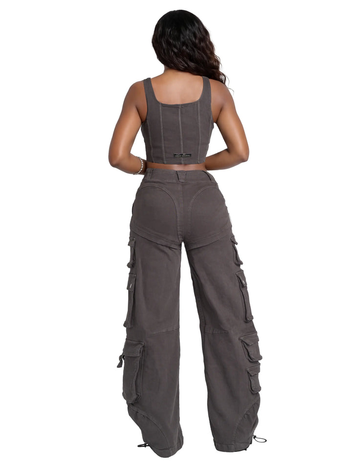 Low-Rise Twill Cargo Pant