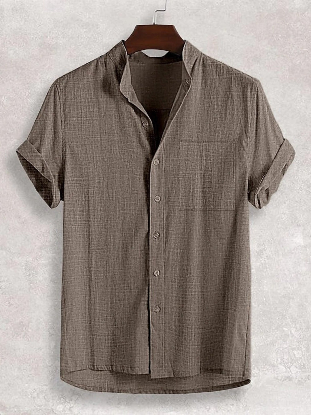 Men's Full Size Casual Button Up Short Sleeve Shirt Plus Size