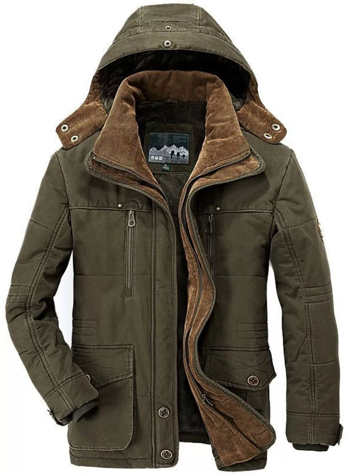 Men's Plus Size Zip Up Hooded Winter Coat