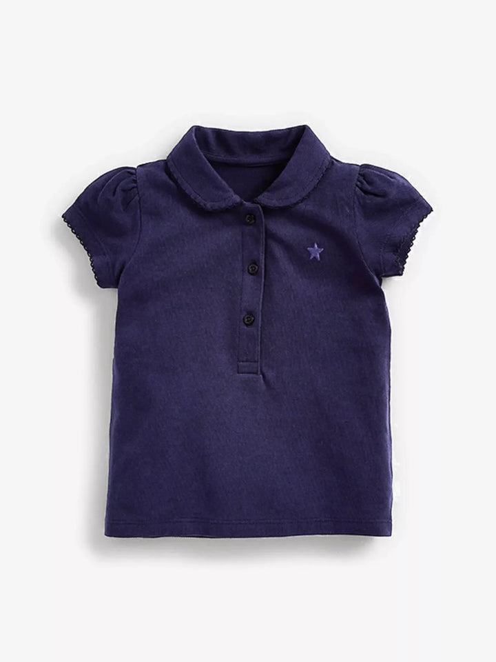 Children's Button Detail Short Sleeve Polo