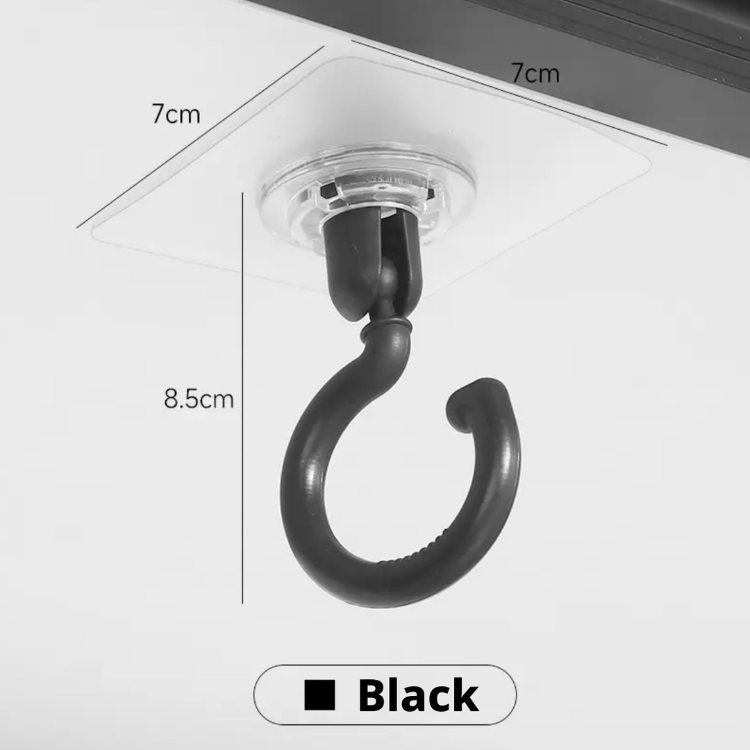Piercing free rotary hook-white-PVC-7*7cm-1 piece