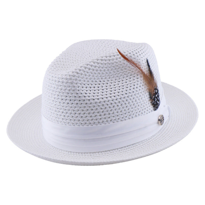 Spring Summer New Arrival Mens And Womens Seaside Beach Holiday Flat-Brim Straw Hat