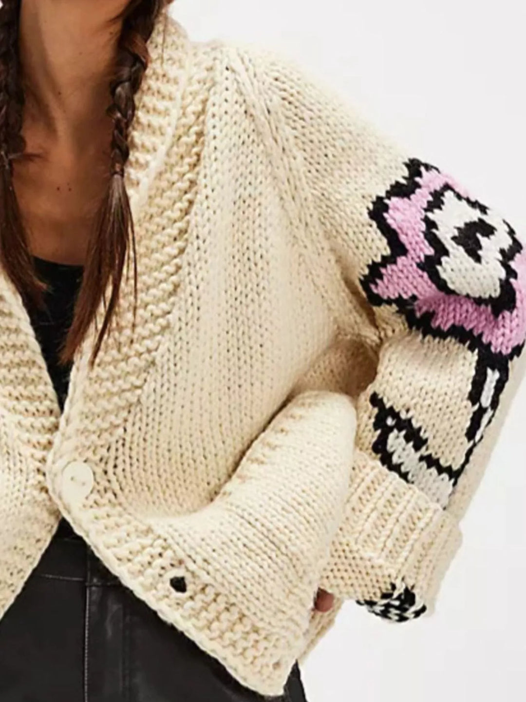 Button Up Long Sleeve Cardigan