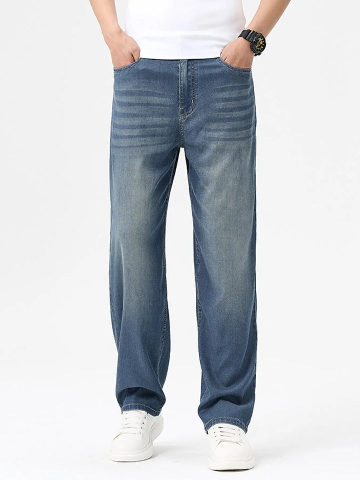 Men's Wash Wide Leg Jeans