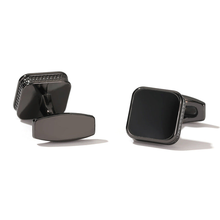 Men's Cufflinks Fashion Square Drop Oil Simple 4 Colors
