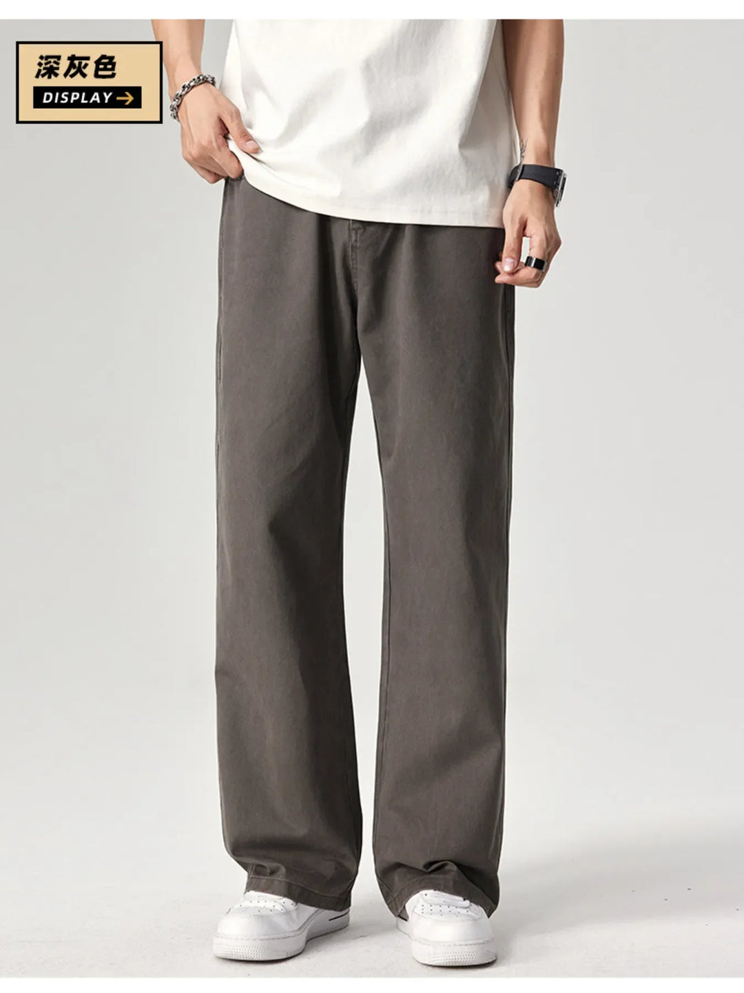 Men's Plus Size Wide Leg Pants