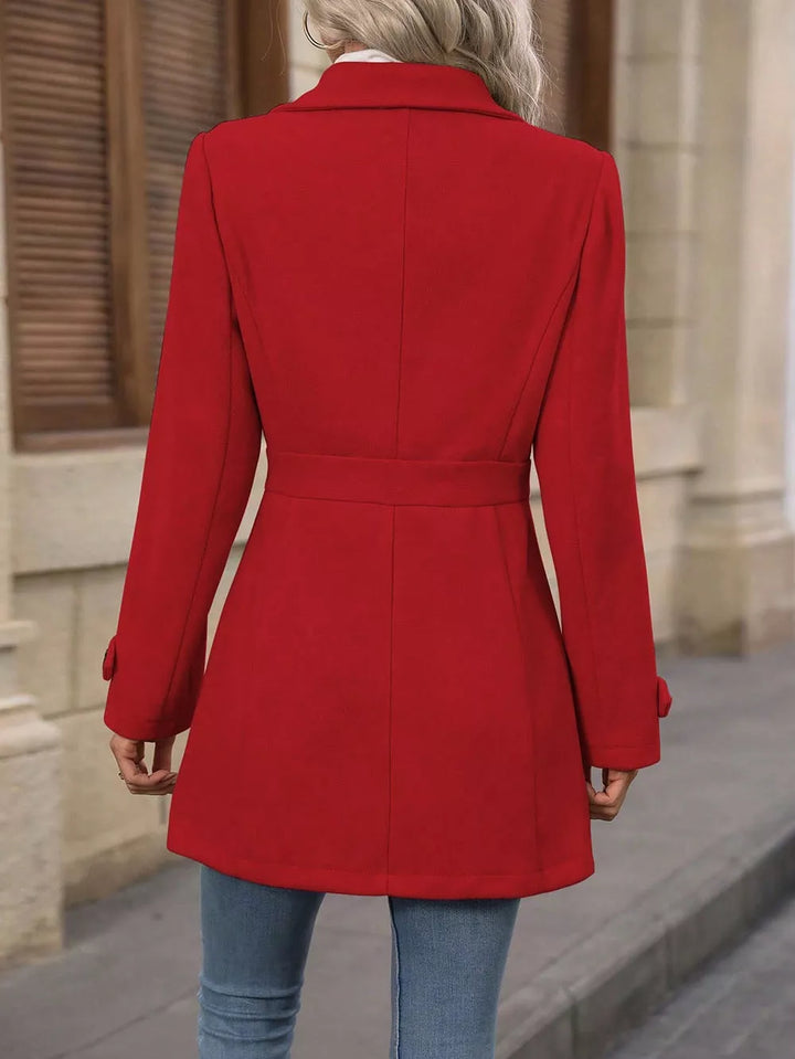 Collared Neck Button Up Coat