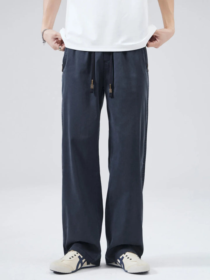 Men's Full Size Drawstring Wide Leg Pants Plus Size