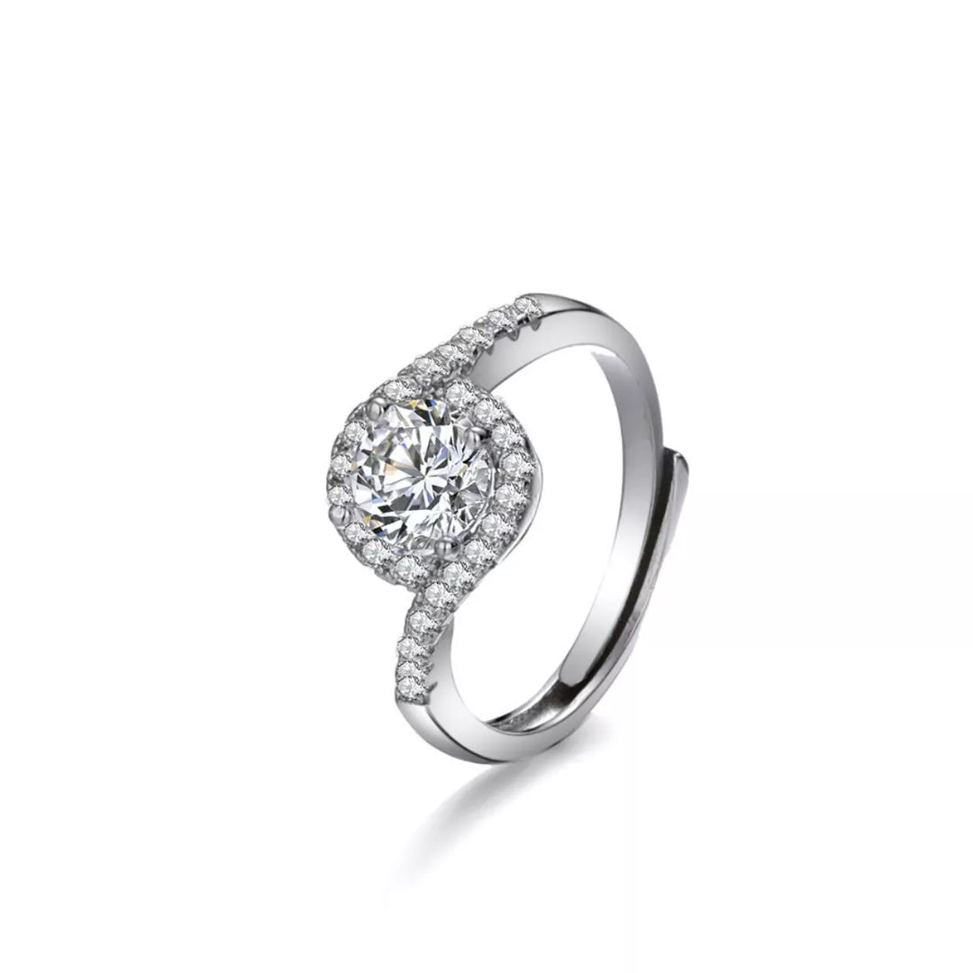 1 Carat 925 Sterling Silver Moissanite Ring