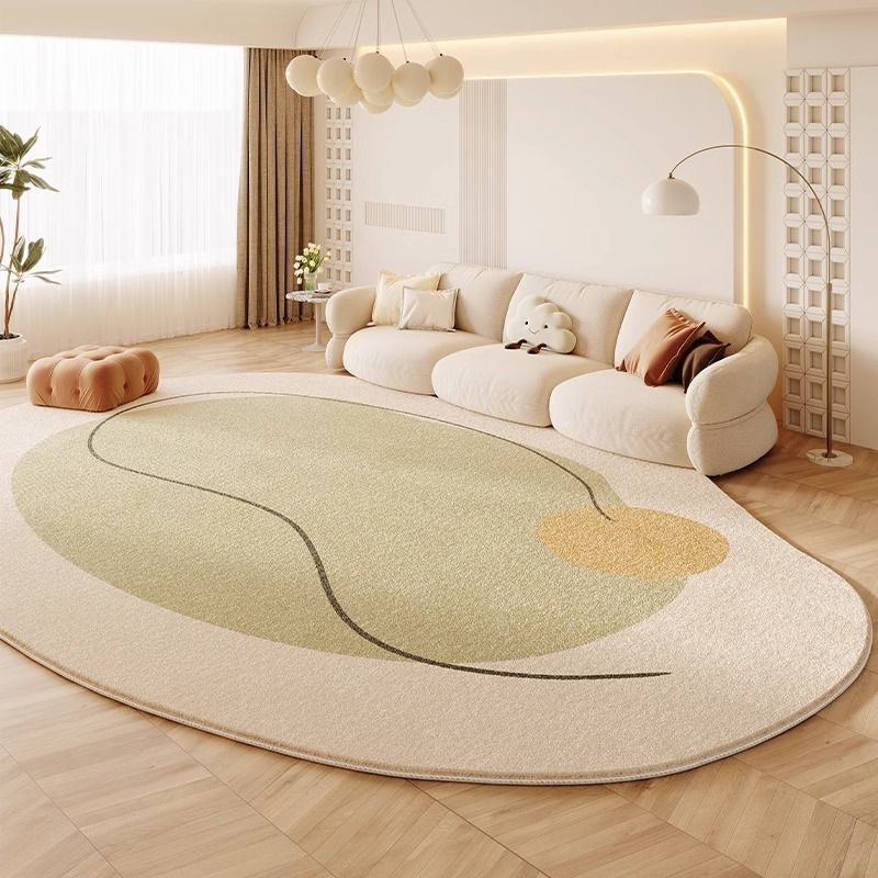 Cream Colored Stain-resistant And Easy To Maintain Cashmere Look Rug