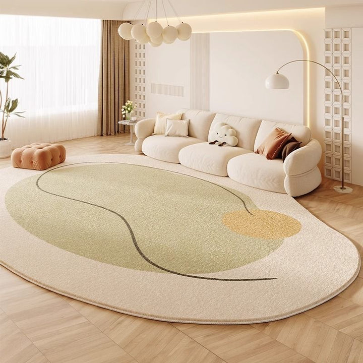 Cream Colored Stain-resistant And Easy To Maintain Cashmere Look Rug