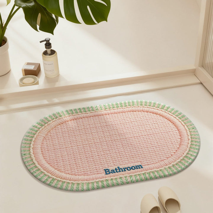 Water-absorbent Stain-resistant Non-slip Household Bathroom Floor Mat