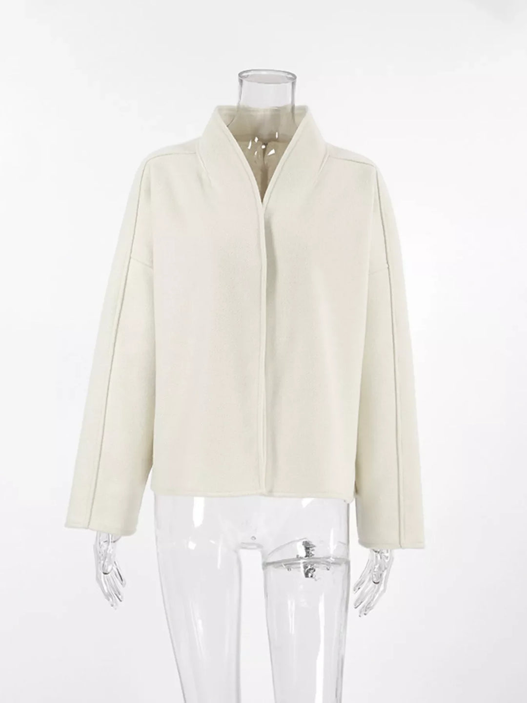 Open Front Dropped Shoulder Outerwear