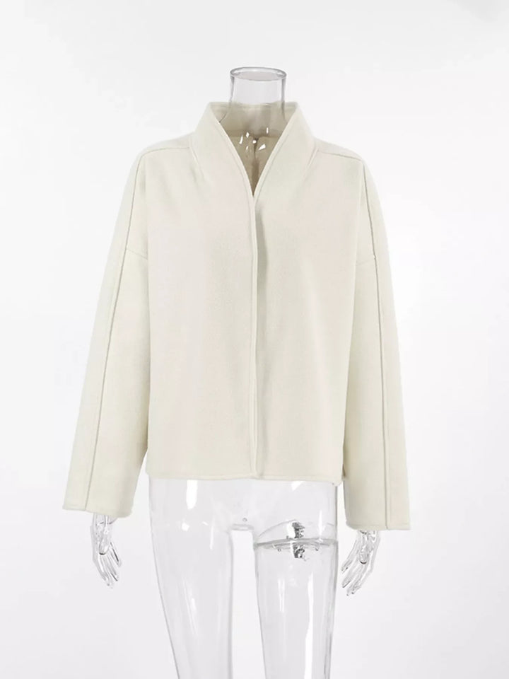 Open Front Dropped Shoulder Outerwear