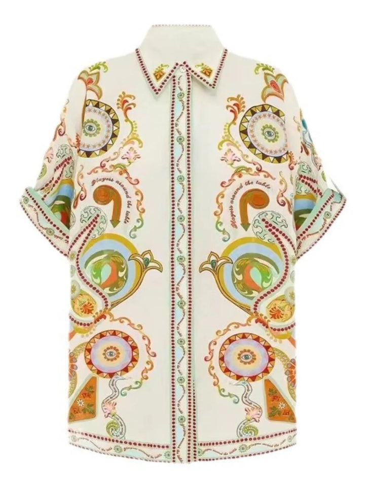 Printed Half Sleeve Shirt and Shorts Set