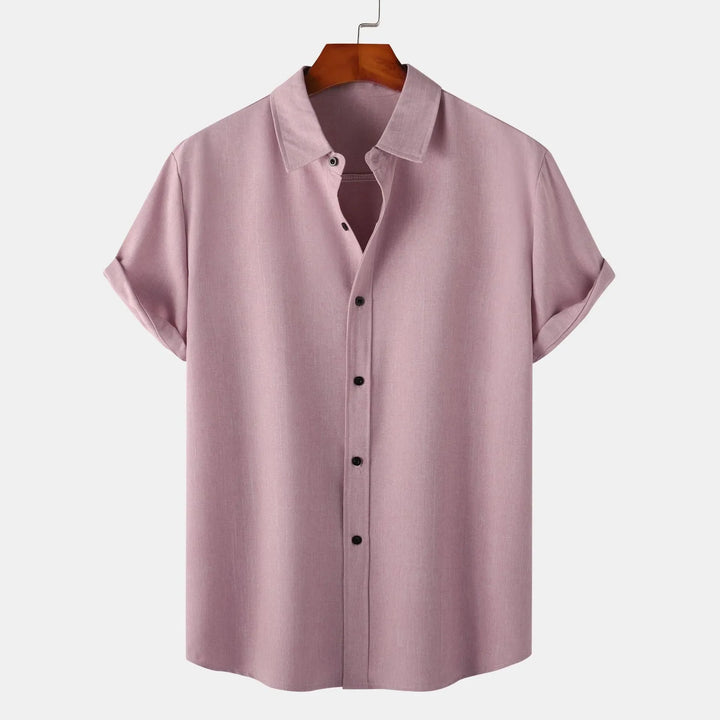 Men's Plus Size Button Up Short Sleeve Shirt