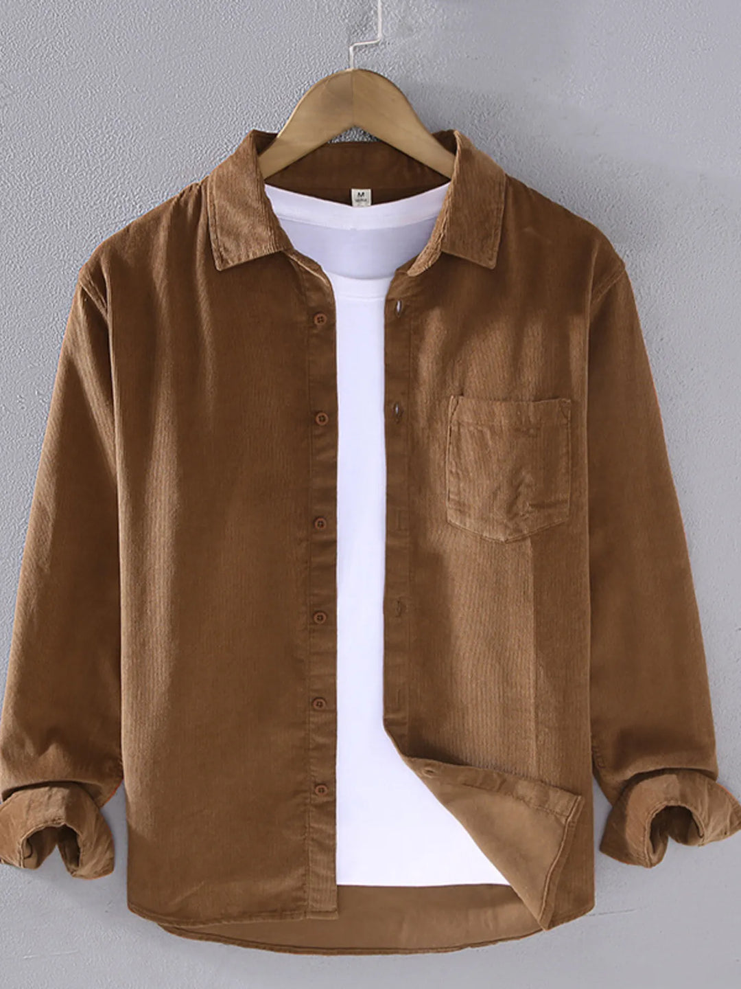 Men's Plus Size Button Up Long Sleeve Shirt